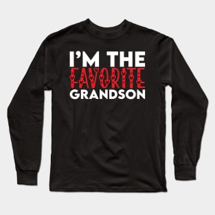 Funny Favorite Grandson Birthday Gift Long Sleeve T-Shirt